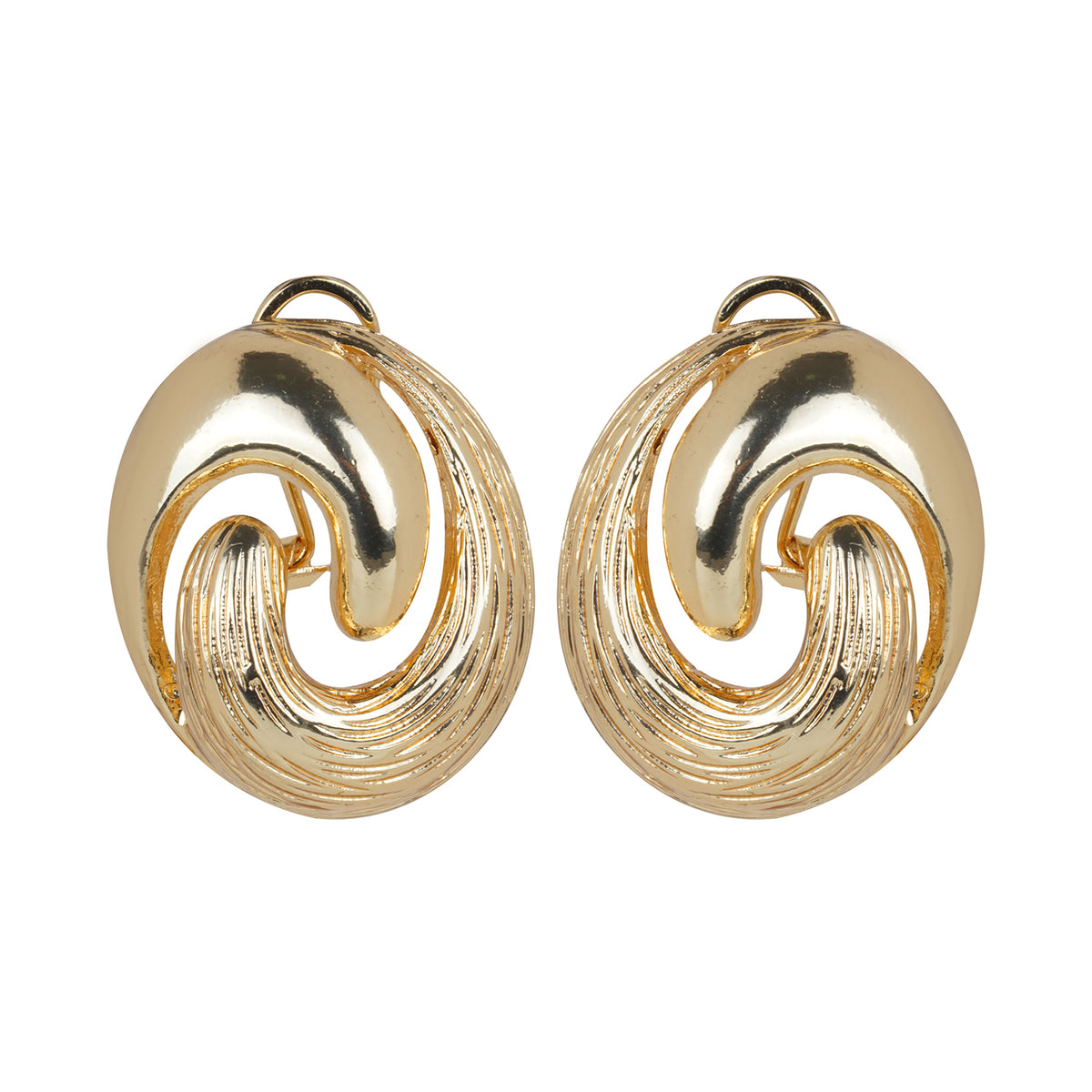 MUYAN 14K Gold Plated Hammered Evil Eye Stud Earrings For Women Trendy...