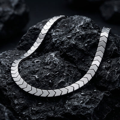 Silver Arrowhead Link Chain Necklace
