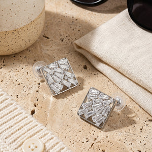 Mosaic Ice American Diamond Square Studs