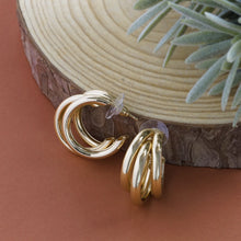 Load image into Gallery viewer, TRIBAL ZONE STUNNING GOLDEN C HOOP STUD EARRING