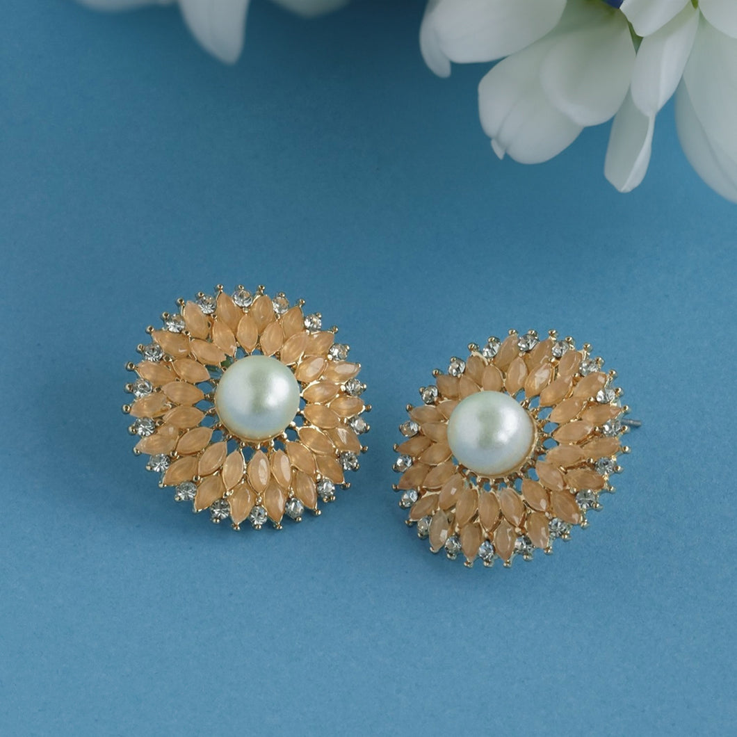 TRIBAL ZONE CONTEMPORY DAIMOND STUD EARRING