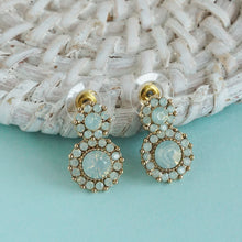 Load image into Gallery viewer, Classic Blue/Pink Earrings with pearl accents