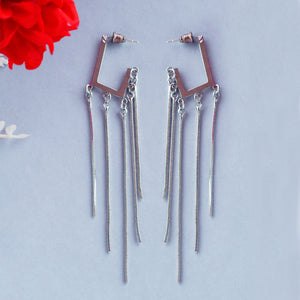 TRIBAL ZONE DANGLE SLIVER  EARRING