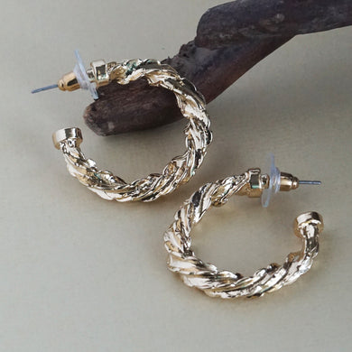 Classic Gold/Silver twisted hoop earrings