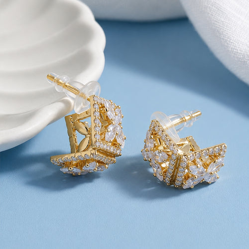 Celeste Butterfly American Diamond Stud Earrings