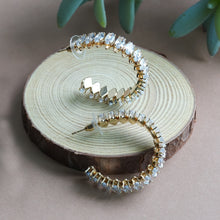 Load image into Gallery viewer, TRIBAL ZONE MODISH STONE HOOP EARRING