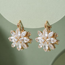 Load image into Gallery viewer, Dahlia Bloom American Diamond Stud Earrings