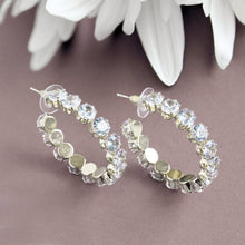 Load image into Gallery viewer, TRIBAL ZONE GEOMETRIC STONE HOOP EARRING
