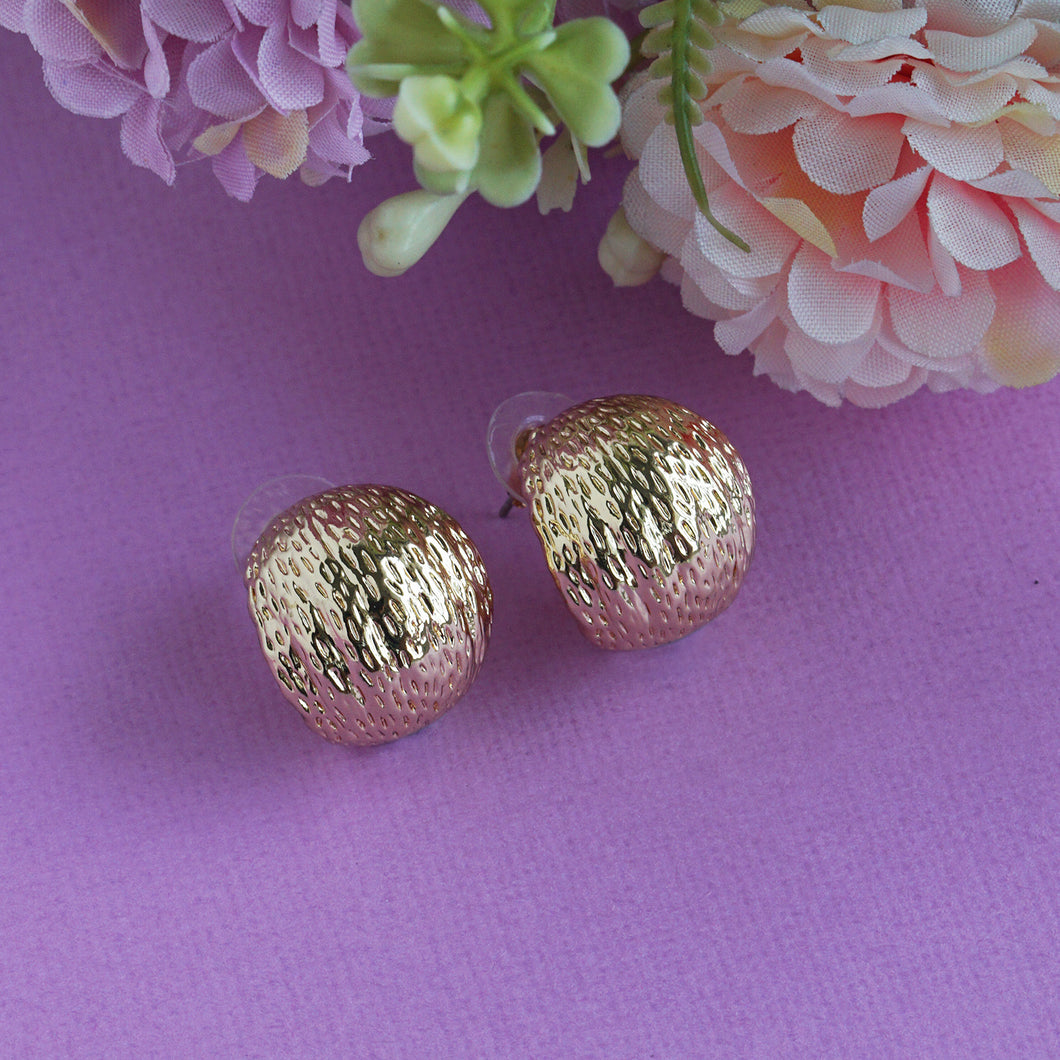 Modern hoop earrings with textured design