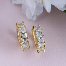 Load image into Gallery viewer, TRIBAL ZONE STUNNING ZX STONE LEVER BACK GOLDEN EARRING