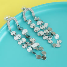 Load image into Gallery viewer, TRIBAL ZONE SIZZLING DAZZILING SILVER  EARRINGS