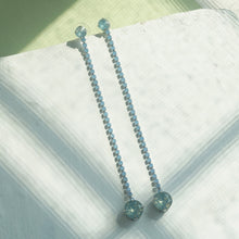 Load image into Gallery viewer, Long Diamond Drop Earrings