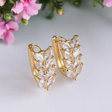 Load image into Gallery viewer, TRIBAL ZONE PRETTY LEAF DESGIN  GOLDEN LEVER BACK EARRING