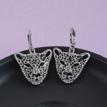Load image into Gallery viewer, Panther head earrings with intricate designs