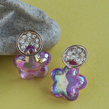 Load image into Gallery viewer, Iridescent Star Flower Shaped Earrings