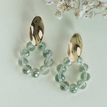 Load image into Gallery viewer, TRIBAL ZONE GOREGEOUS GREEN BEAD GOLDEN DROP EARRING