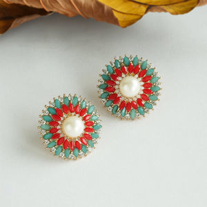 TRIBAL ZONE CONTEMPORY DAIMOND STUD EARRING