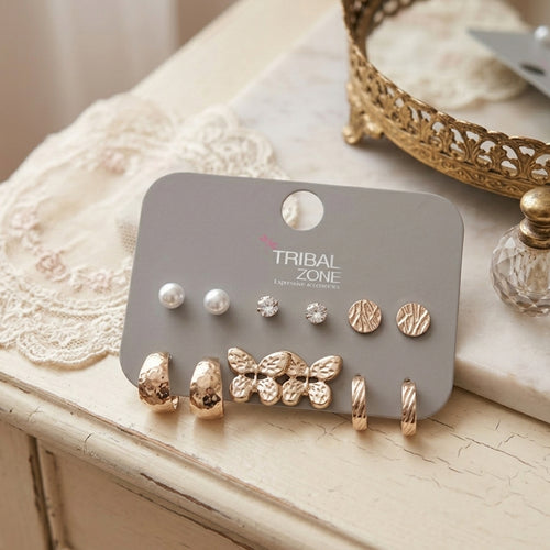 6 PAIR COMBO EARRING