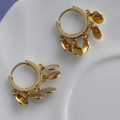 TRIBAL ZONE FANCY GOLDEN HUDDIE EARRING