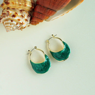 TRIBAL ZONE CHIC GREEN PLUG EARRING