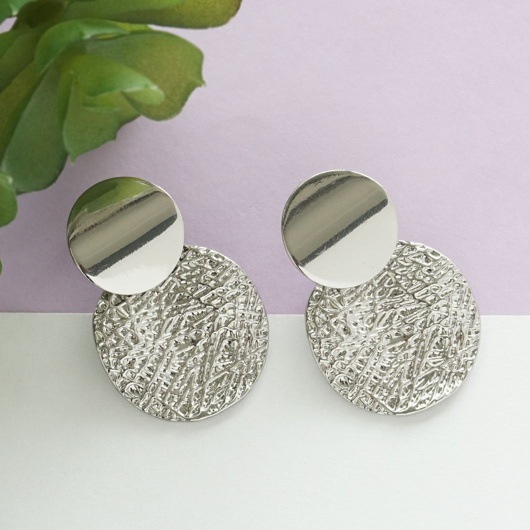 TRIBAL ZONE GORGEOUS  SILVER  DROP EARRING