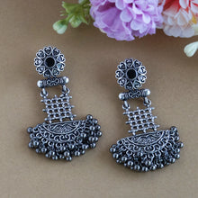 Load image into Gallery viewer, TRIBAL ZONE STUNNING OXIDISED JHUMKA EARRINGS