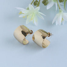 Load image into Gallery viewer, Wide Silver/Gold hoop earrings