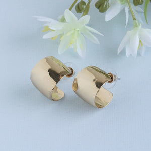 Wide Silver/Gold hoop earrings