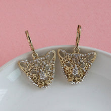 Load image into Gallery viewer, Panther head earrings with intricate designs