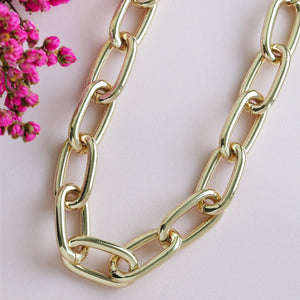 TRIBAL ZONE CLASSY LINK  CHAIN GOLDEN NECKLACE
