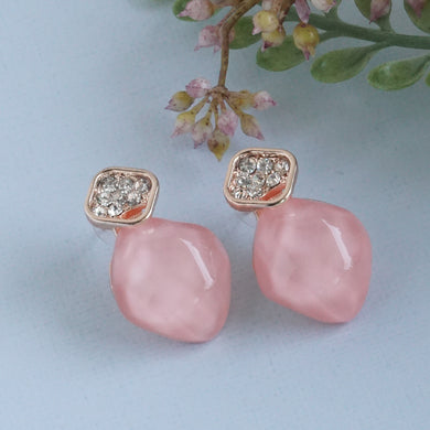 Crystal Stone Statement Stud Earrings