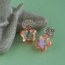 Load image into Gallery viewer, Iridescent Star Flower Shaped Earrings