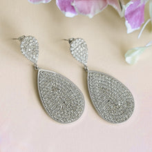 Load image into Gallery viewer, TRIBAL ZONE SILVER   AMAZING TEAR DROP PARTY WEAR DROP EARRING