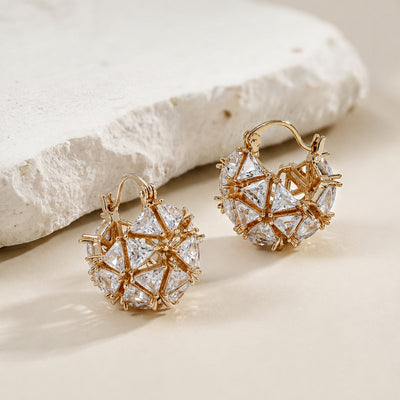 Astra Trillion American Diamond Huggie Hoops