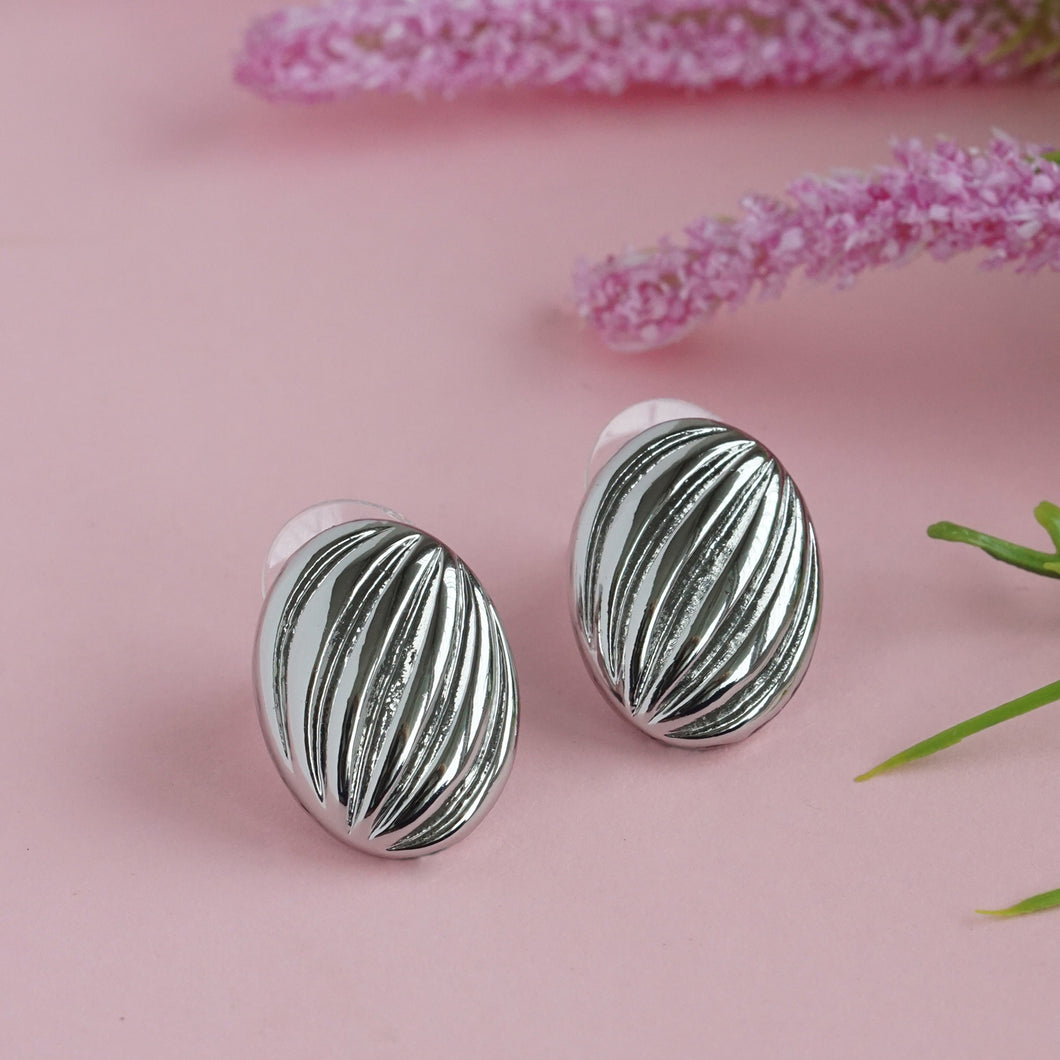 TRIBAL ZONE SLIVER TONED STUD EARRING