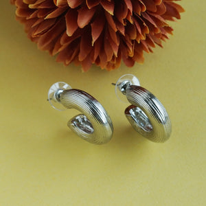 Classic Gold/Silver textured hoop earrings