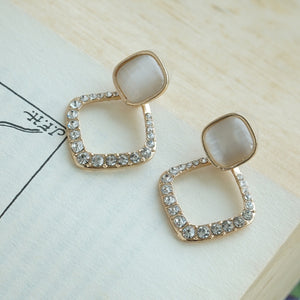 Elegant Geometric Crystal Earrings