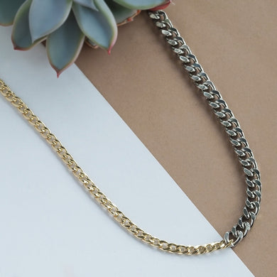 TRIBAL ZONE CLASSIC GOLD SILVER NECKLACE CHAIN
