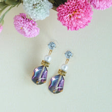 Load image into Gallery viewer, TRIBAL ZONE GLOSSY MULTICOLOR MINI DROP EARRING