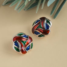 Load image into Gallery viewer, TRIBAL ZONE MULTI COLOUR CONTEMPORY STUD EARRING