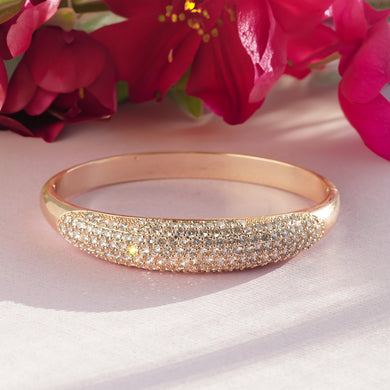 TRIBAL ZONE CLASSY ROSE GOLD BANGLE