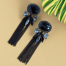 Load image into Gallery viewer, TIBAL ZONE BLACK DROP EARRING