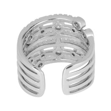 Load image into Gallery viewer, Silver CZ Multi-Band Ring