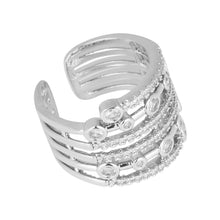 Load image into Gallery viewer, Silver CZ Multi-Band Ring