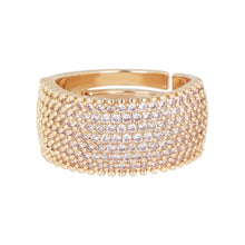 Load image into Gallery viewer, Pave Gold Band Ring