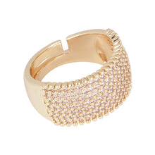 Load image into Gallery viewer, Pave Gold Band Ring