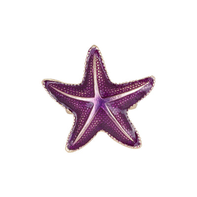 Purple Starfish Statement Ring