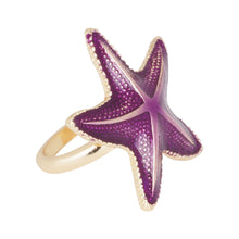 Load image into Gallery viewer, Purple Starfish Statement Ring