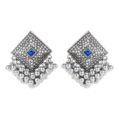 Interlocking Silver Pearl Studs