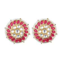 Load image into Gallery viewer, Multicolored gemstone round earring